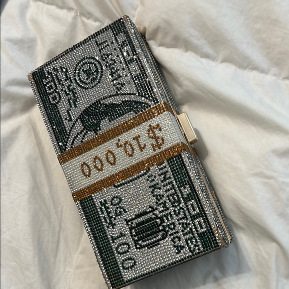 Crystal Embellished Money Clutch - Picture 5 of 7